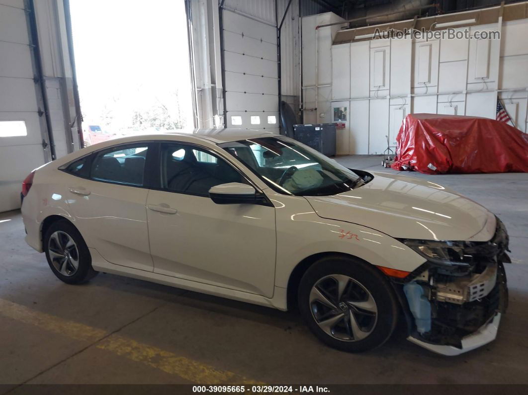 2020 Honda Civic Lx White vin: 19XFC2F67LE212558