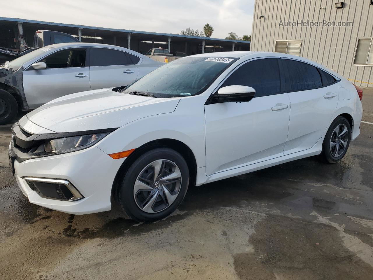 2020 Honda Civic Lx White vin: 19XFC2F67LE214701