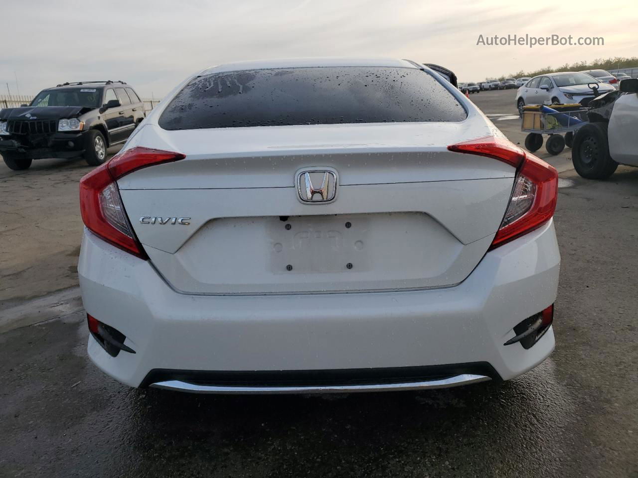 2020 Honda Civic Lx White vin: 19XFC2F67LE214701