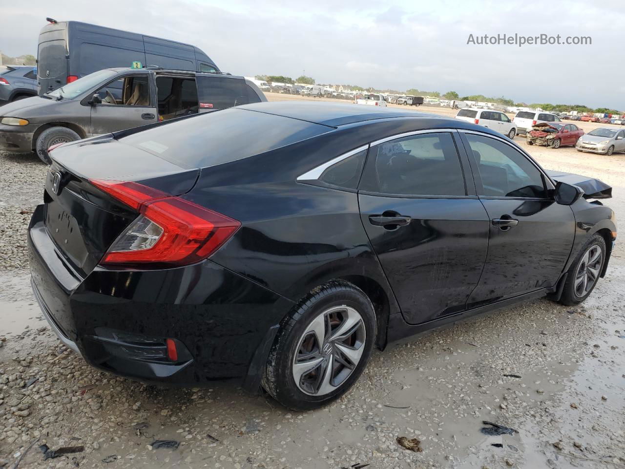 2019 Honda Civic Lx Black vin: 19XFC2F68KE007734