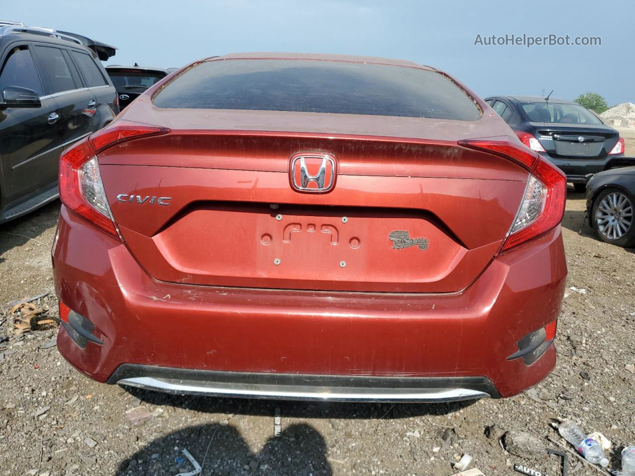 2019 Honda Civic Lx Red vin: 19XFC2F68KE018085