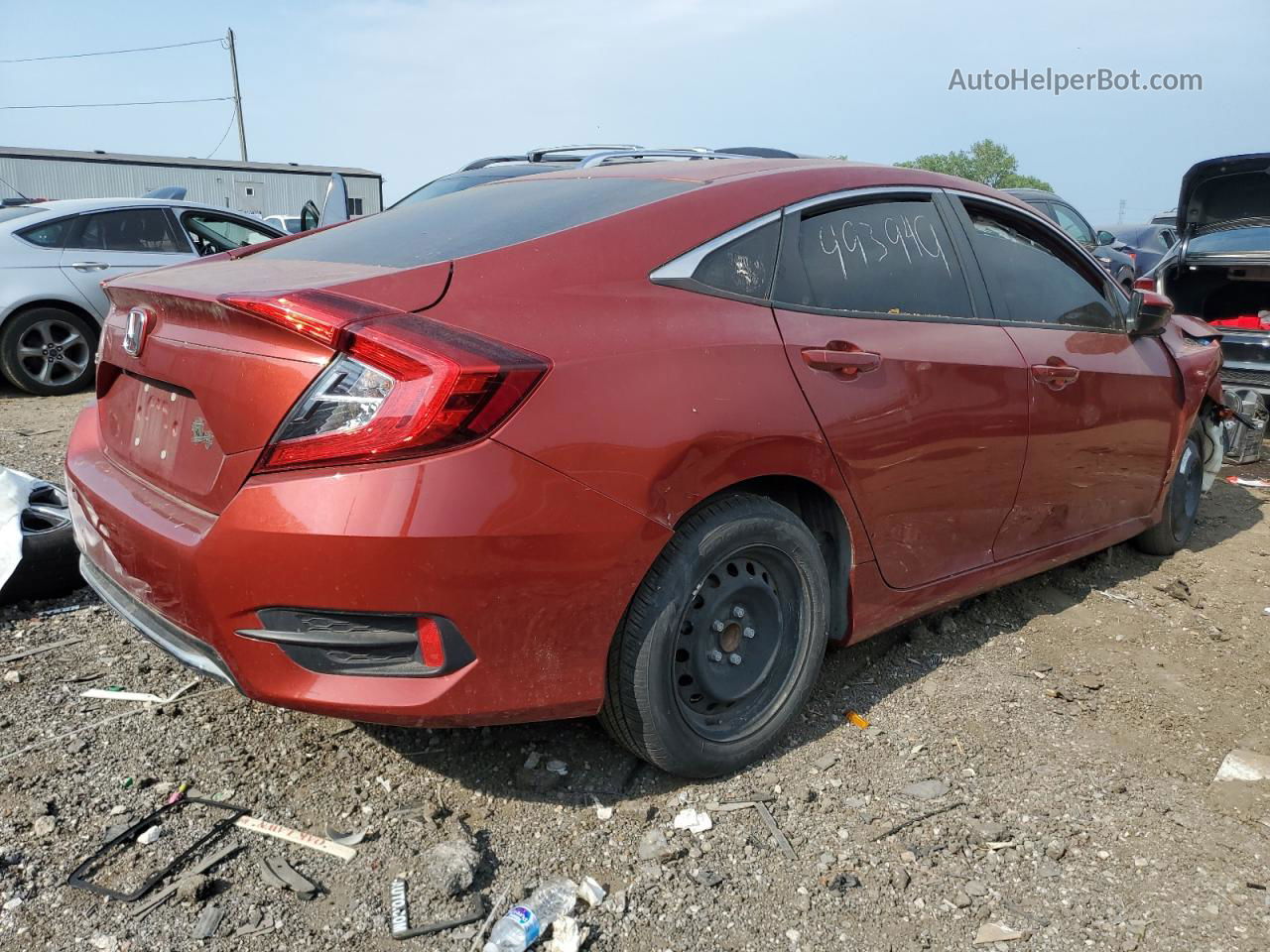 2019 Honda Civic Lx Красный vin: 19XFC2F68KE018085