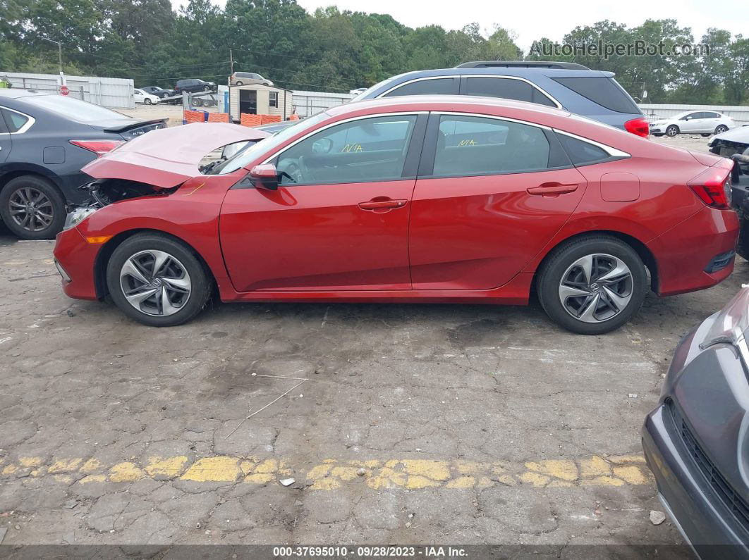 2019 Honda Civic Sedan Lx Burgundy vin: 19XFC2F68KE031550