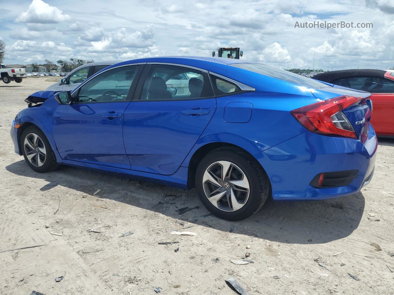 2019 Honda Civic Lx Синий vin: 19XFC2F68KE038742