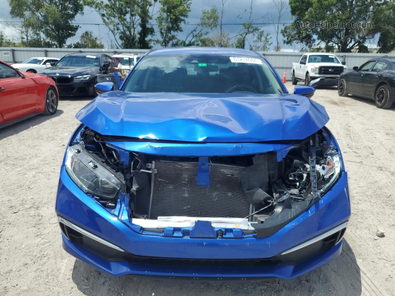 2019 Honda Civic Lx Blue vin: 19XFC2F68KE038742