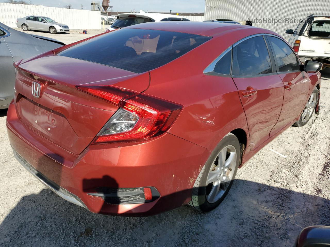 2019 Honda Civic Lx Red vin: 19XFC2F68KE039423