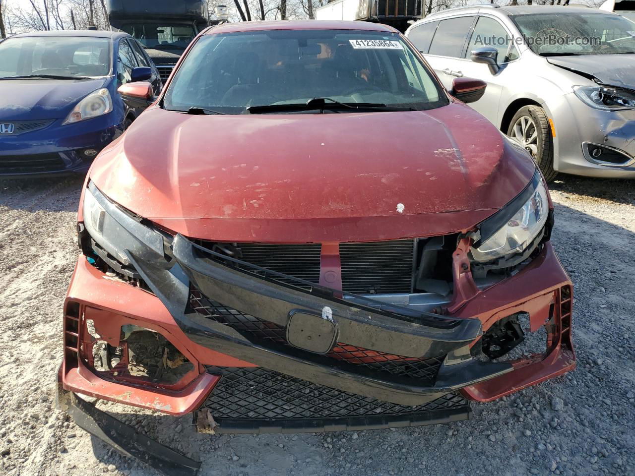 2019 Honda Civic Lx Red vin: 19XFC2F68KE039423