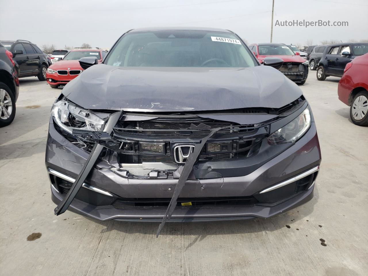 2020 Honda Civic Lx Gray vin: 19XFC2F68LE001806