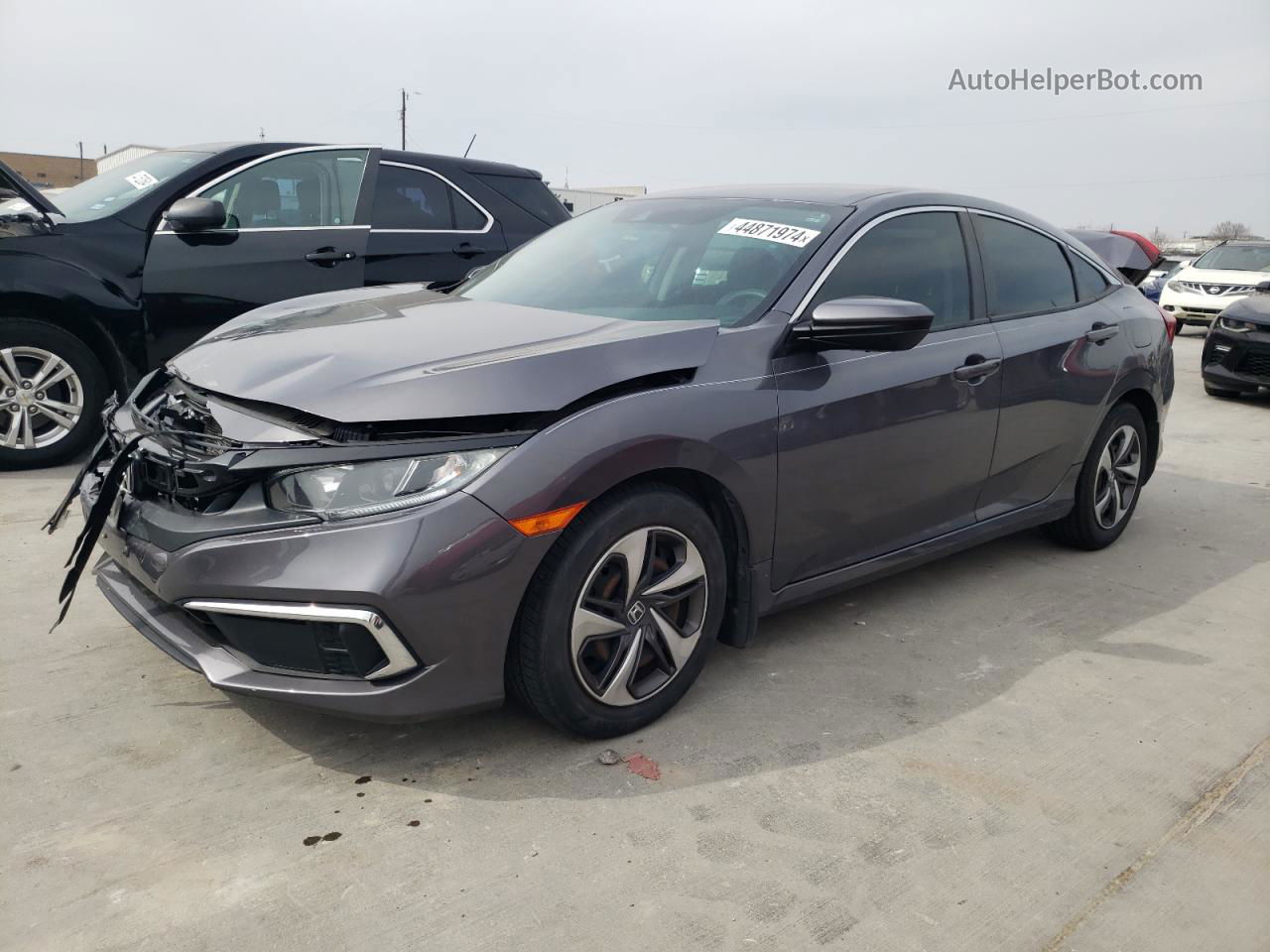 2020 Honda Civic Lx Gray vin: 19XFC2F68LE001806