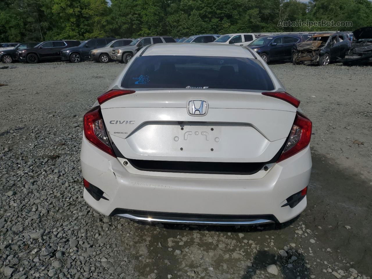 2020 Honda Civic Lx White vin: 19XFC2F68LE011316