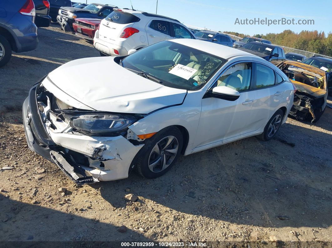 2020 Honda Civic Lx  Белый vin: 19XFC2F68LE012739