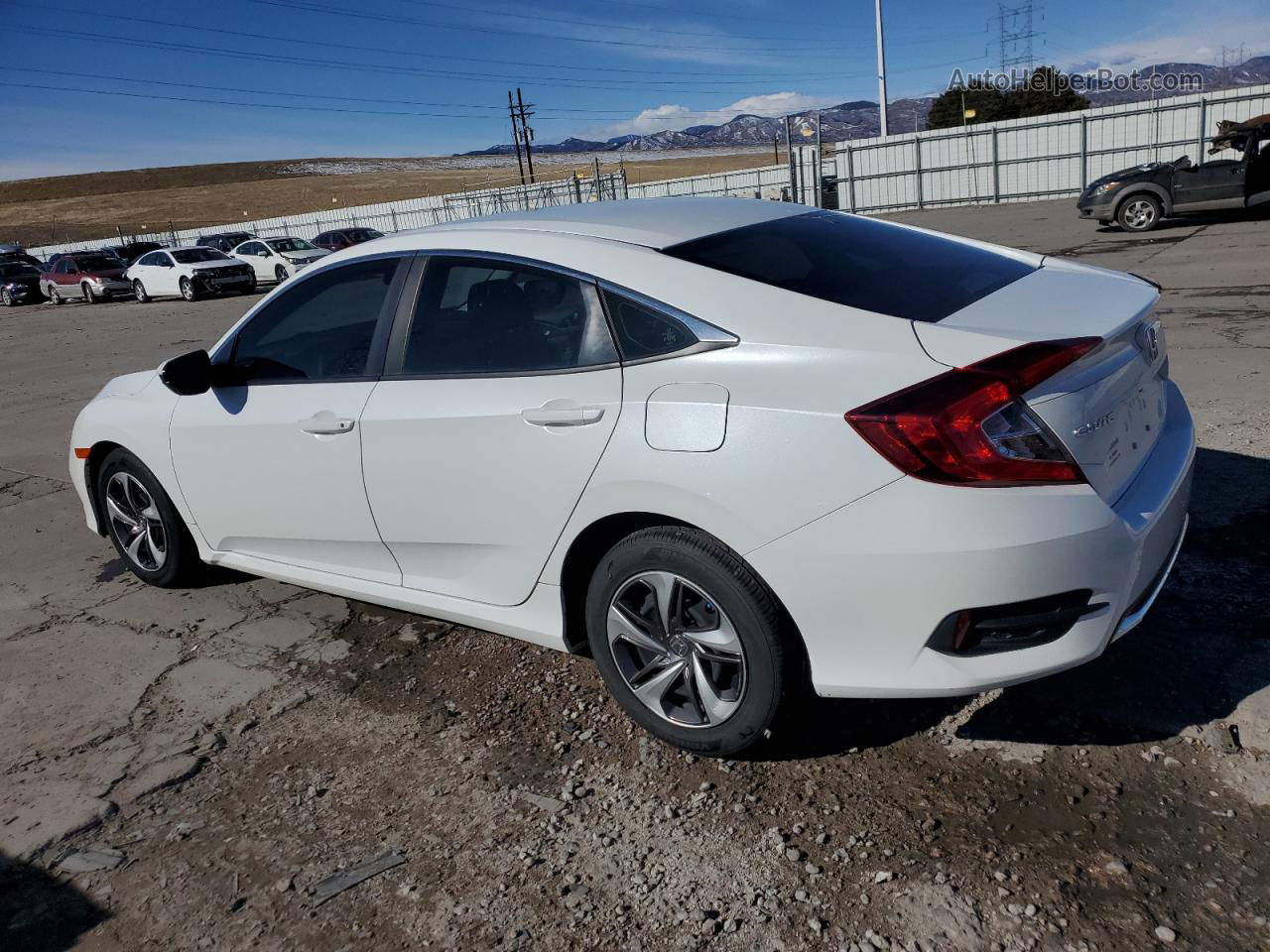 2020 Honda Civic Lx White vin: 19XFC2F68LE014961