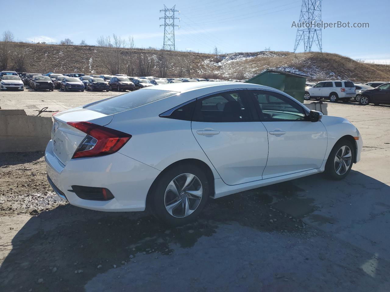 2020 Honda Civic Lx White vin: 19XFC2F68LE014961