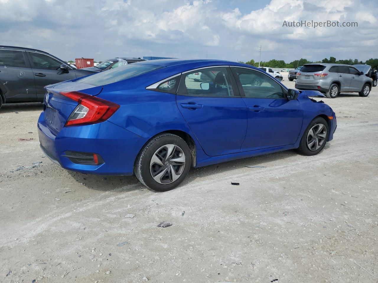 2020 Honda Civic Lx Синий vin: 19XFC2F68LE022719