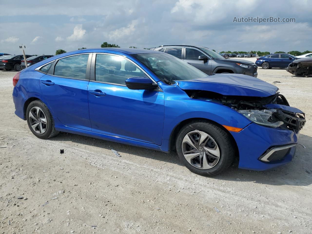 2020 Honda Civic Lx Blue vin: 19XFC2F68LE022719