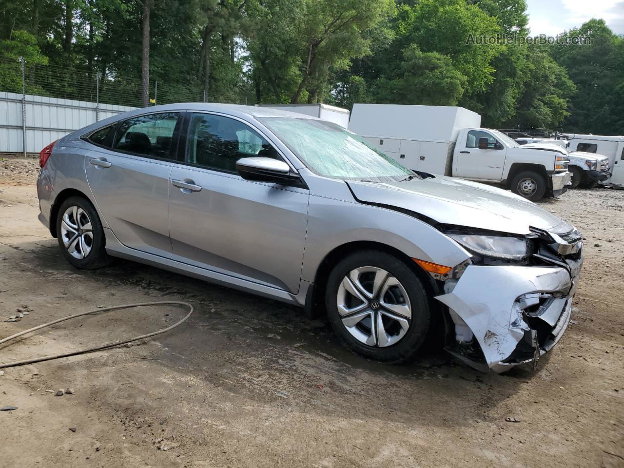 2017 Honda Civic Lx Silver vin: 19XFC2F69HE019092