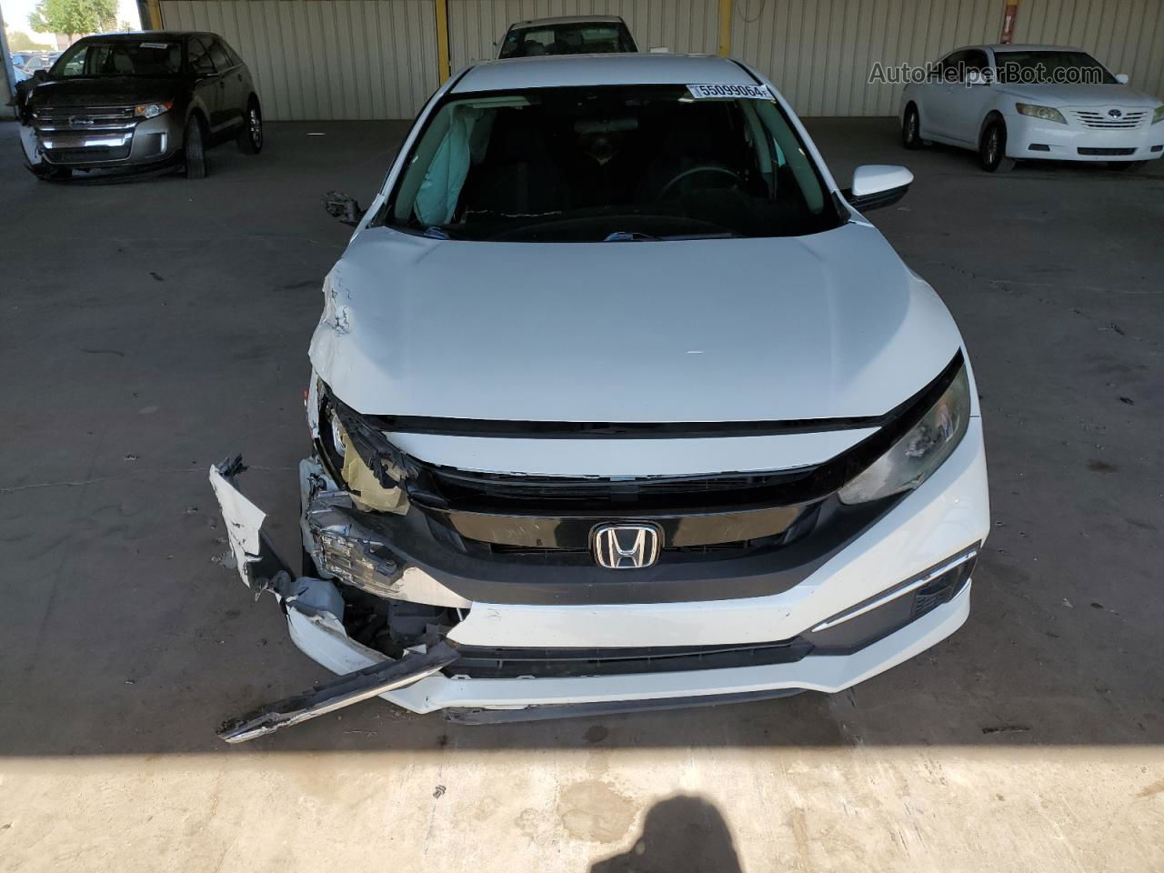 2019 Honda Civic Lx White vin: 19XFC2F69KE020850