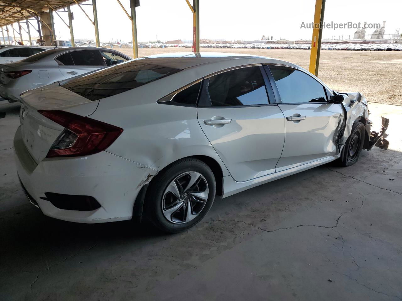 2019 Honda Civic Lx White vin: 19XFC2F69KE020850