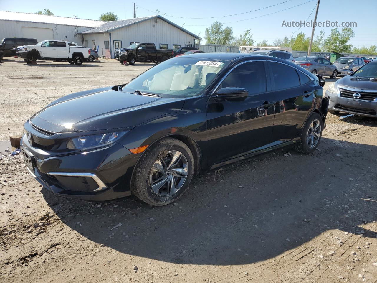 2020 Honda Civic Lx Black vin: 19XFC2F69LE204056