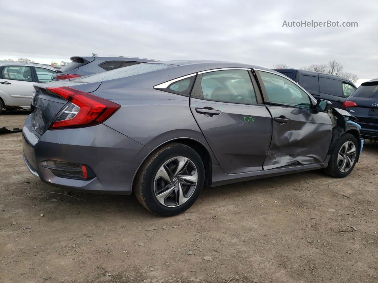 2019 Honda Civic Lx Серый vin: 19XFC2F6XKE031078