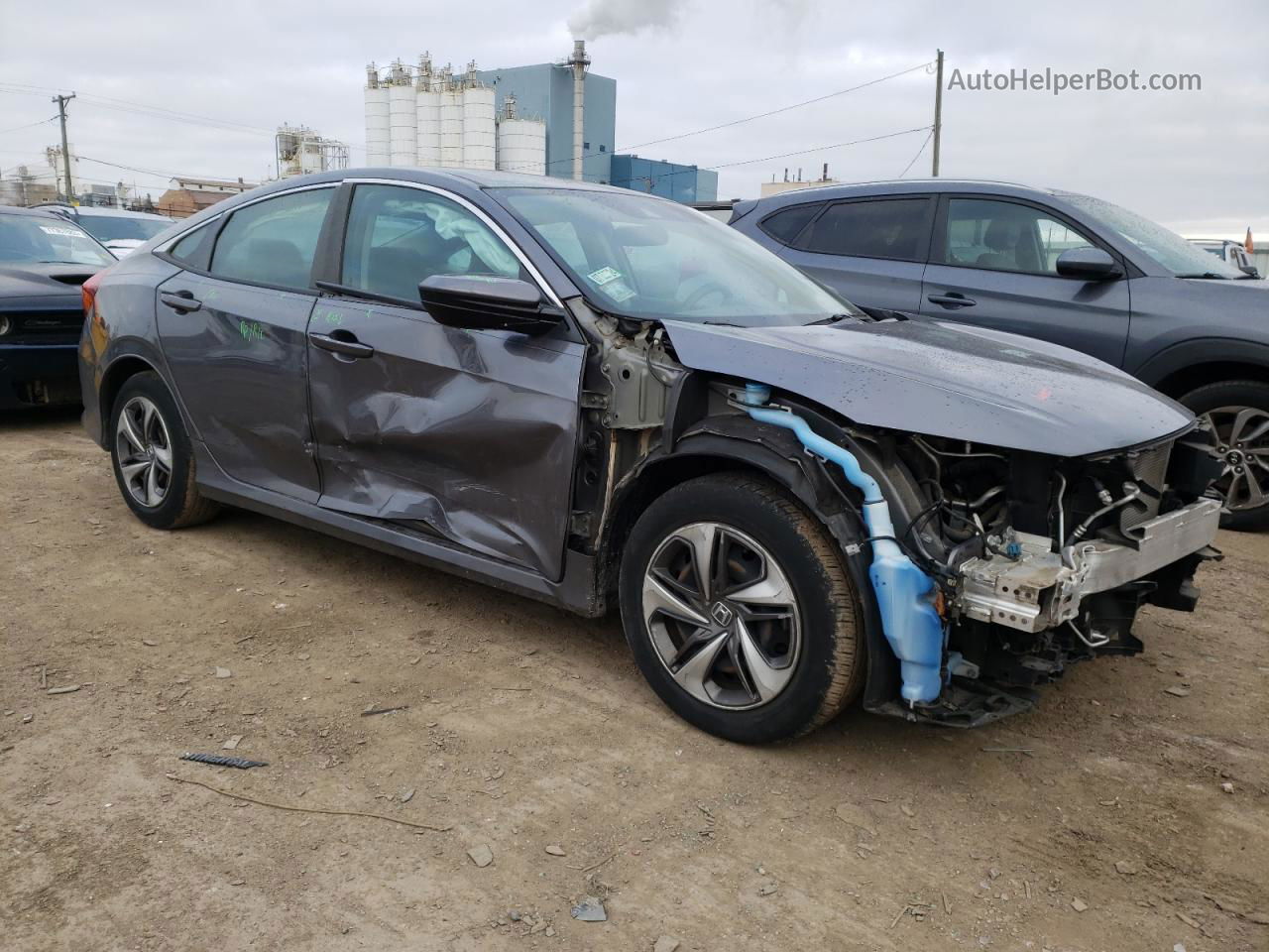 2019 Honda Civic Lx Gray vin: 19XFC2F6XKE031078