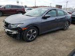 2019 Honda Civic Lx Gray vin: 19XFC2F6XKE031078