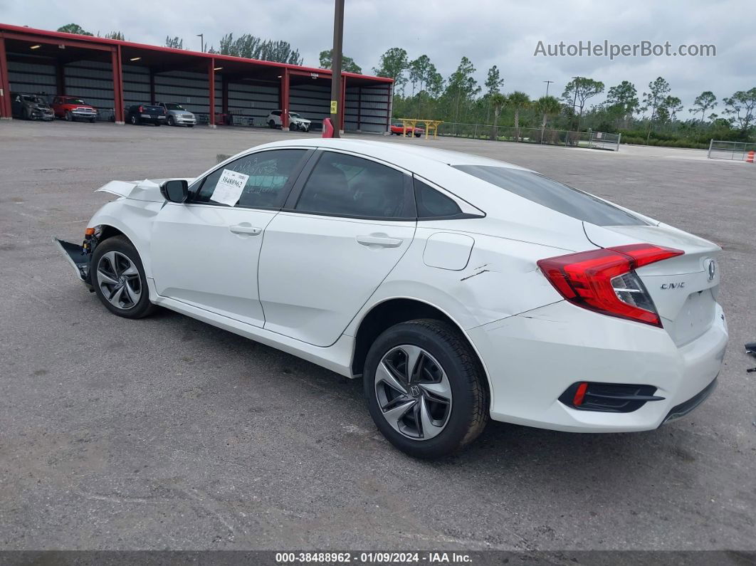 2019 Honda Civic Lx White vin: 19XFC2F6XKE034322