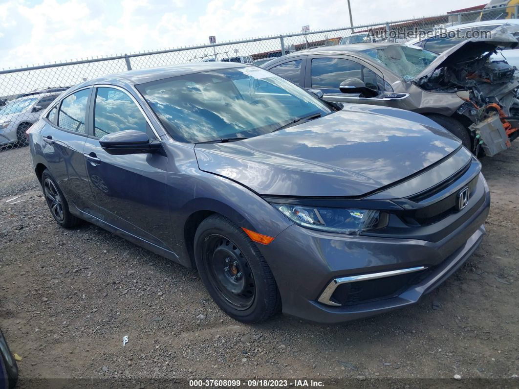 2019 Honda Civic Lx Gray vin: 19XFC2F6XKE039116