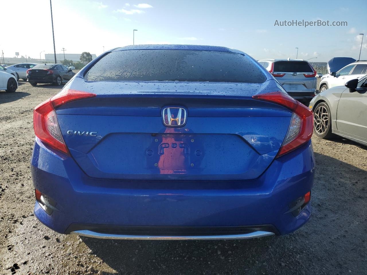 2019 Honda Civic Lx Blue vin: 19XFC2F6XKE214609