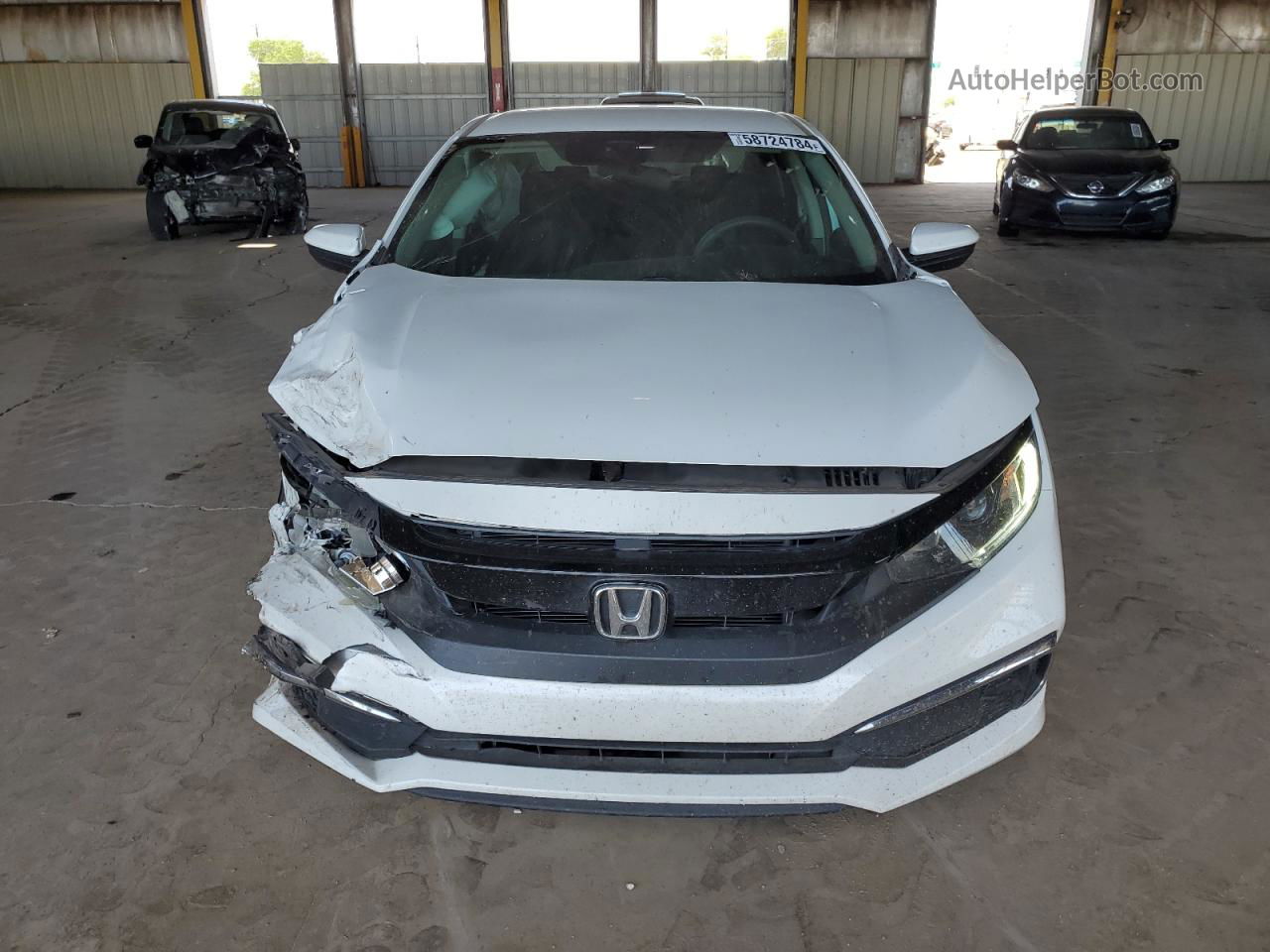 2020 Honda Civic Lx White vin: 19XFC2F6XLE002181