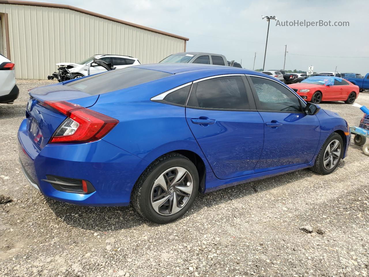 2020 Honda Civic Lx Blue vin: 19XFC2F6XLE006506