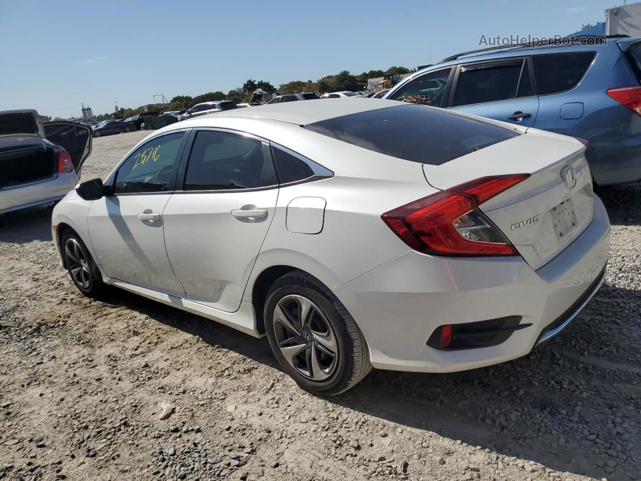 2020 Honda Civic Lx White vin: 19XFC2F6XLE018946