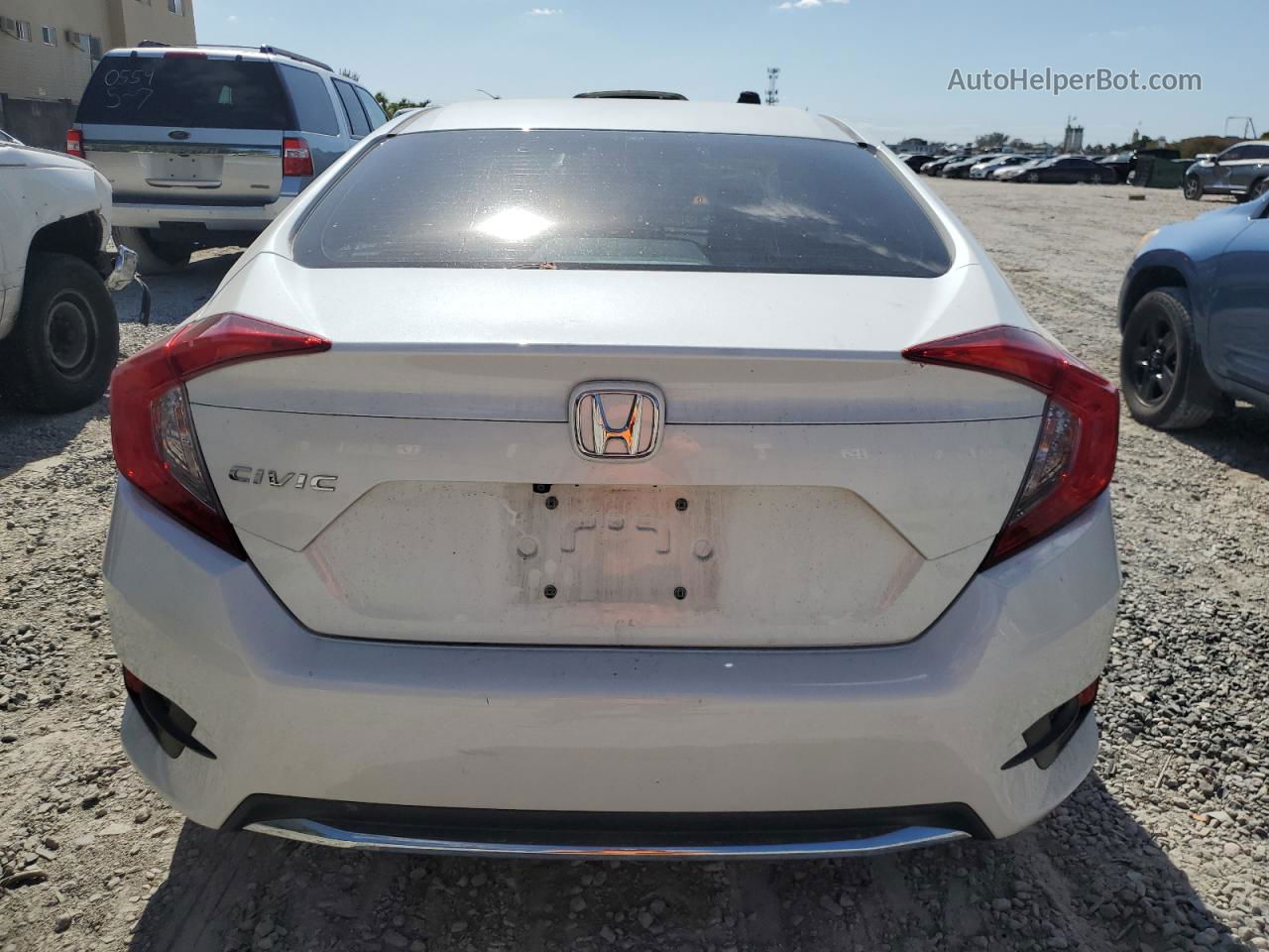 2020 Honda Civic Lx White vin: 19XFC2F6XLE018946