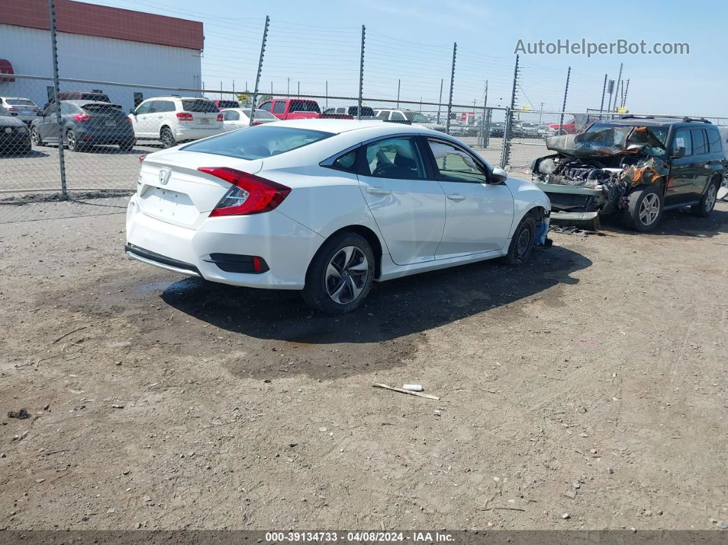 2020 Honda Civic Lx White vin: 19XFC2F6XLE019630