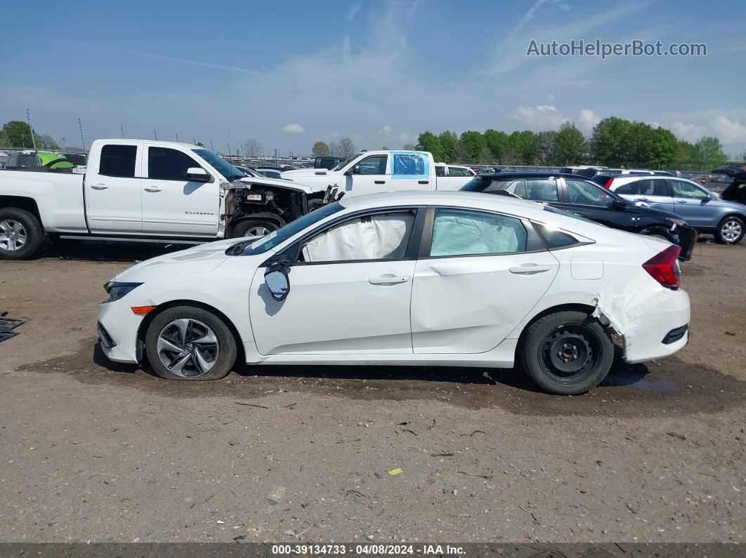 2020 Honda Civic Lx White vin: 19XFC2F6XLE019630