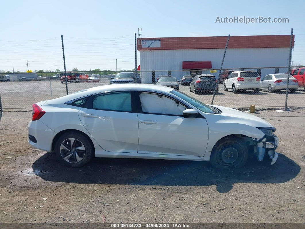 2020 Honda Civic Lx White vin: 19XFC2F6XLE019630