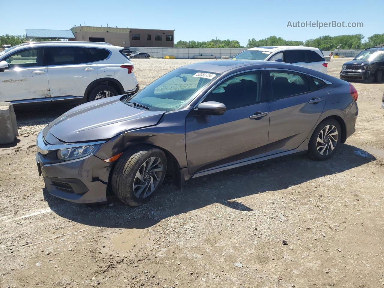 2017 Honda Civic Ex Gray vin: 19XFC2F70HE018468