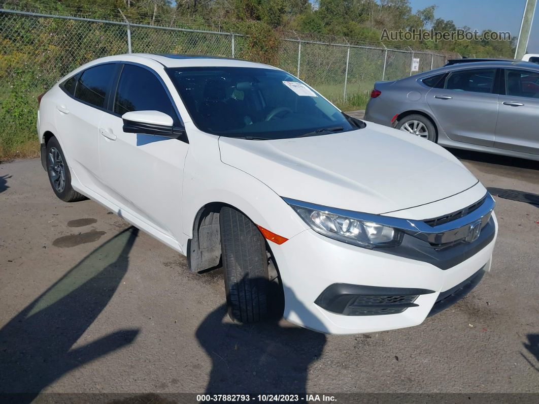 2017 Honda Civic Ex White vin: 19XFC2F70HE037408