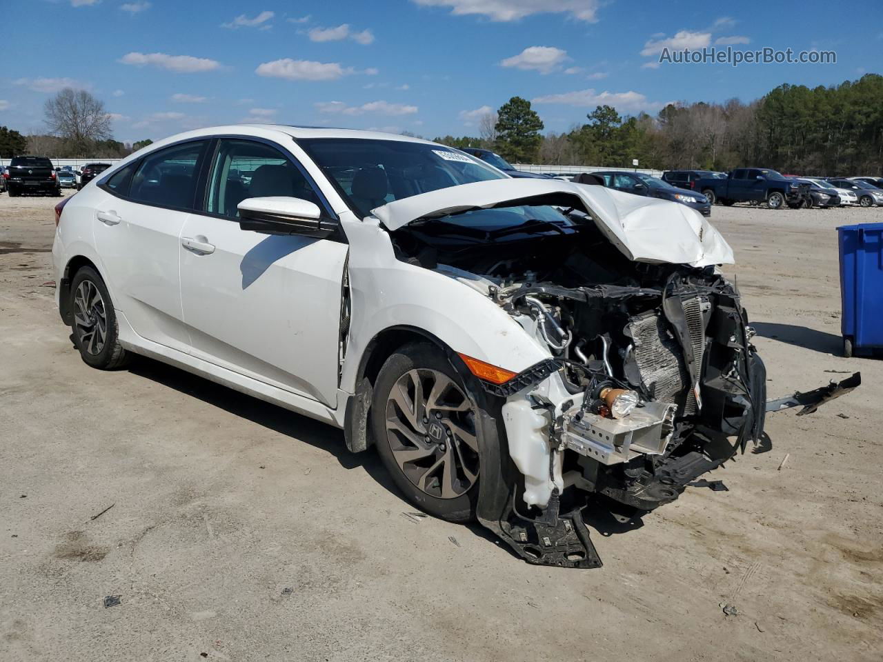 2017 Honda Civic Ex White vin: 19XFC2F70HE055648