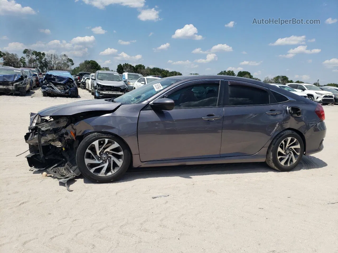 2017 Honda Civic Ex Gray vin: 19XFC2F70HE056332