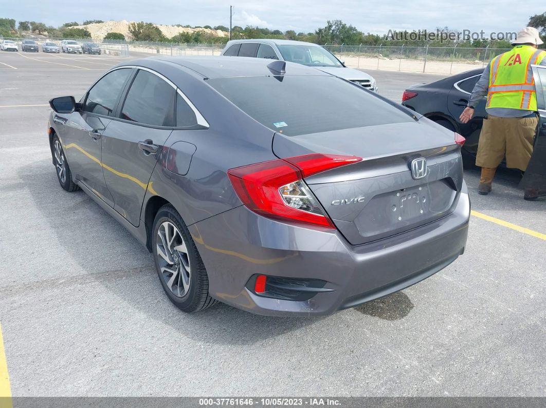 2017 Honda Civic Sedan Ex Gray vin: 19XFC2F70HE071008