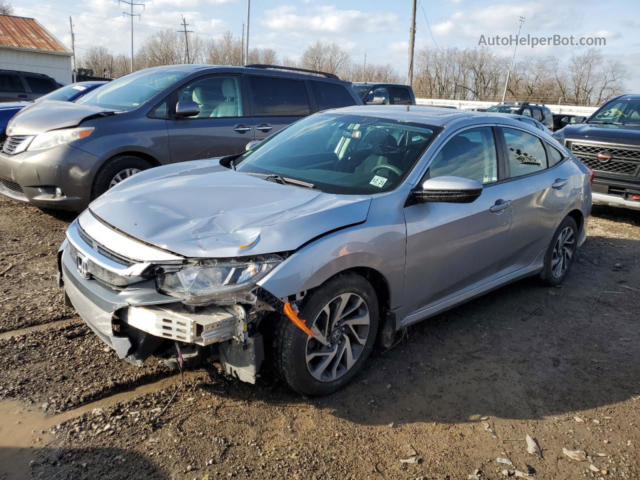 2017 Honda Civic Ex Silver vin: 19XFC2F70HE204687