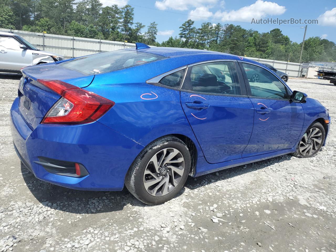 2017 Honda Civic Ex Blue vin: 19XFC2F70HE221165