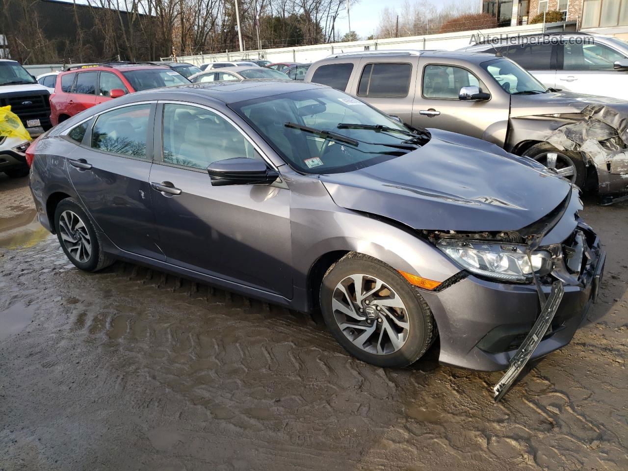 2016 Honda Civic Ex Gray vin: 19XFC2F71GE204194