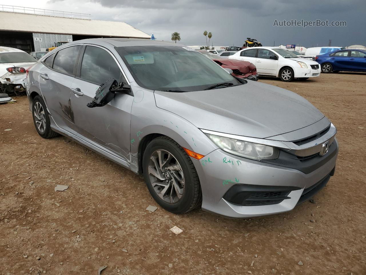 2017 Honda Civic Ex Silver vin: 19XFC2F71HE019578