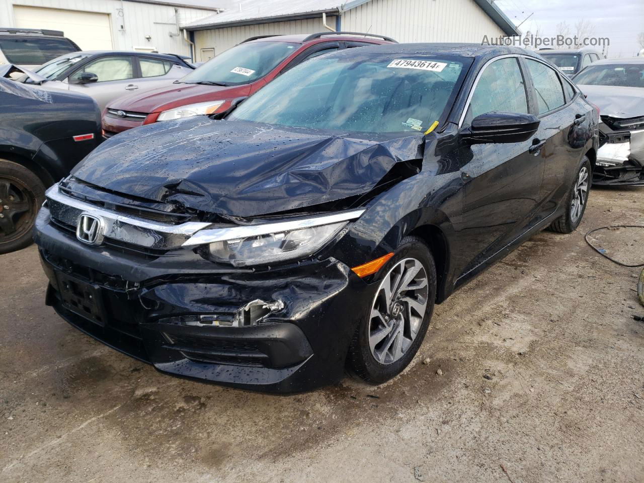 2017 Honda Civic Ex Черный vin: 19XFC2F72HE036194