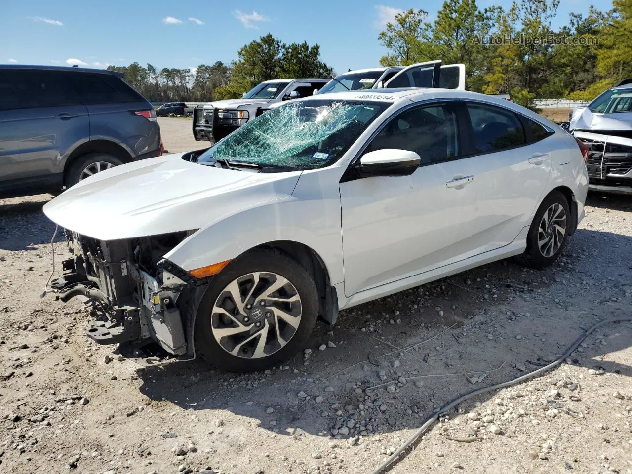 2016 Honda Civic Ex White vin: 19XFC2F73GE078937