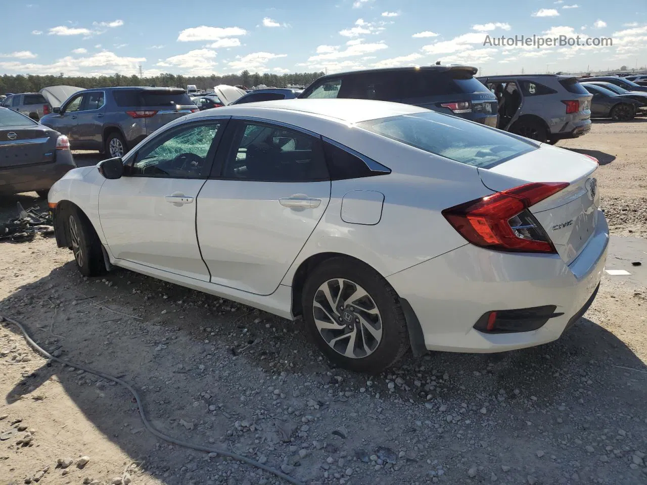 2016 Honda Civic Ex Белый vin: 19XFC2F73GE078937