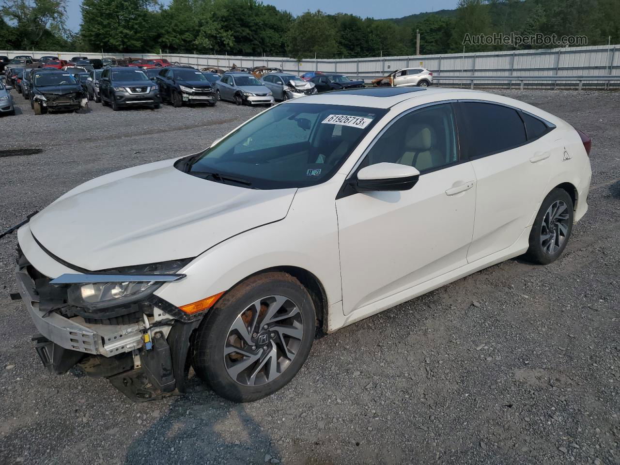 2016 Honda Civic Ex White vin: 19XFC2F73GE243420