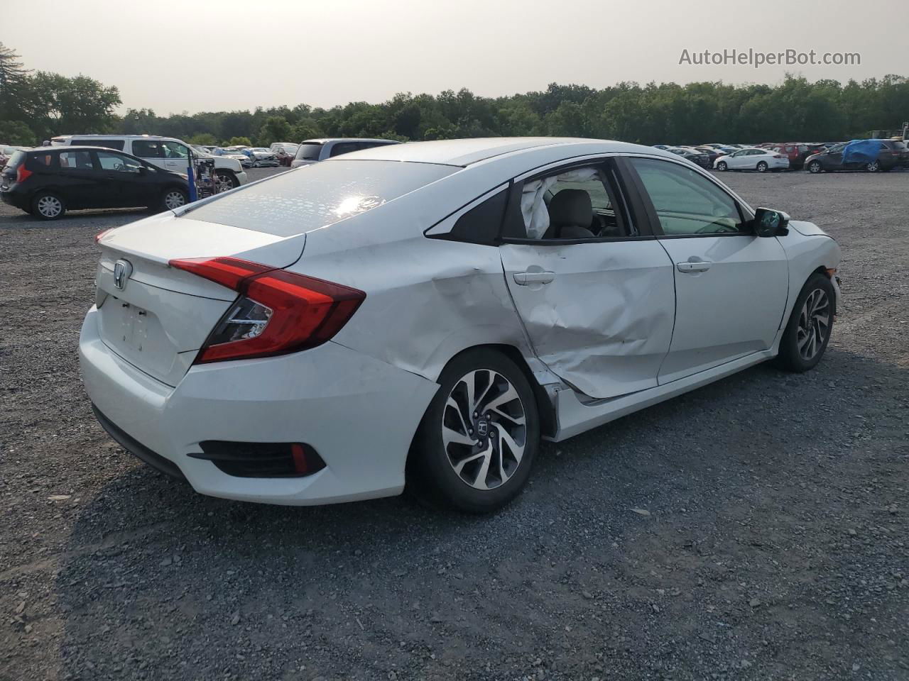 2016 Honda Civic Ex White vin: 19XFC2F73GE243420